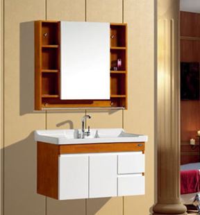 1002 橡木浴室柜 簡(jiǎn)約現(xiàn)代衛(wèi)浴柜組合柜